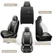 New Upgraded Car Seat Cushion, New Fully Enclosed Car Seat Cover, All Season Universal Small Car Seat Cover, Leather Seat Cover