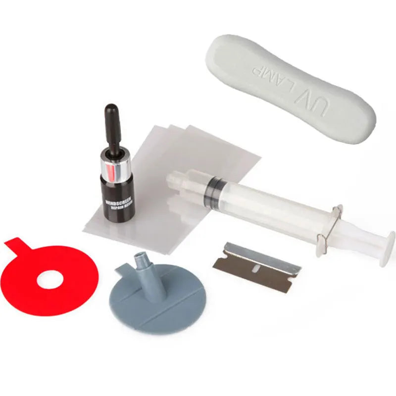 DIY Car Windshield Repair Kit Tools Auto Glass Windscreen Repair Set Give Door Handle Protective Decorative Stickers
