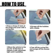 Car Windshield Crack Repair Kit – Quick Scratch & Chip Fix for Cars, Trucks & Motorcycles