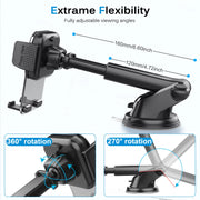 Car Cell Phone Holder Cellphone Mount for Dashboard Windshield Auto Dash Mobile IPhone Support Fit 4.7-7