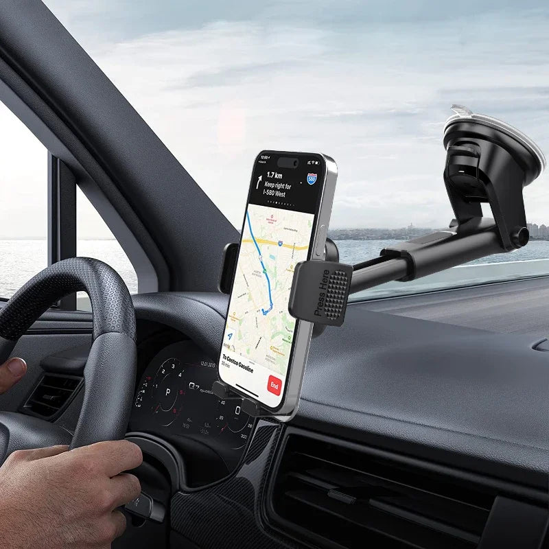 Car Cell Phone Holder Cellphone Mount for Dashboard Windshield Auto Dash Mobile IPhone Support Fit 4.7-7" Smartphone Auto Supply
