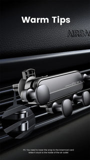 Gravity Car Phone Holder Air Vent Mount Cell Phone Holder in Car Mobile Support For iPhone 13 12 Xiaomi Universal GPS Stand