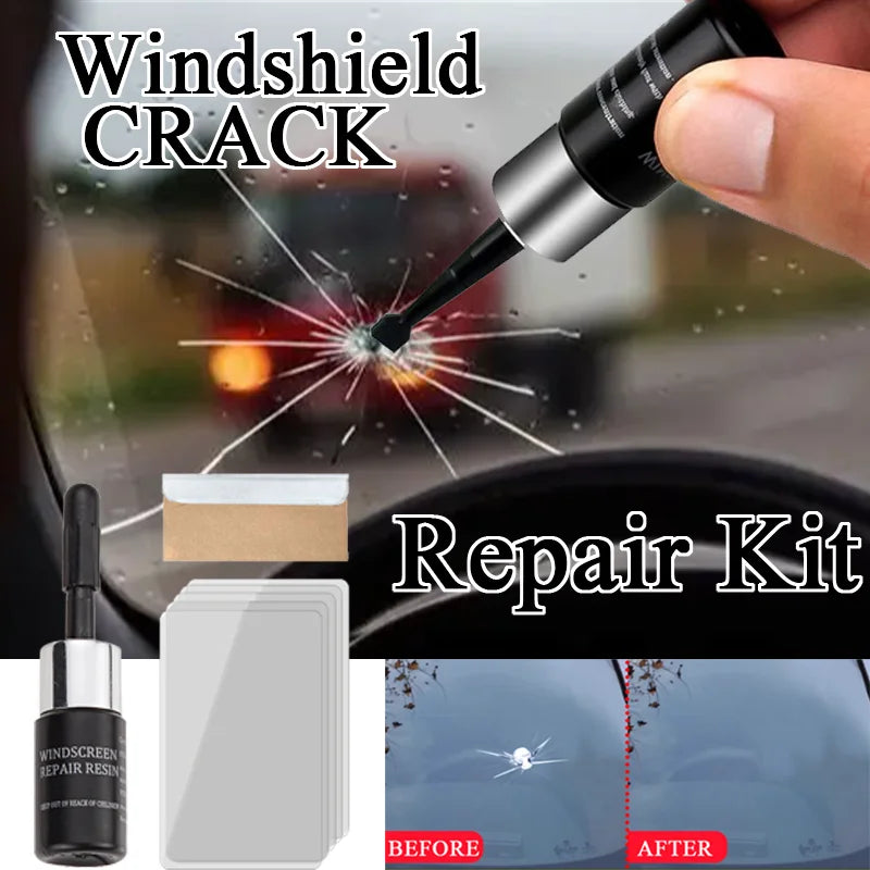 Car Windshield Crack Repair Kit – Quick Scratch & Chip Fix for Cars, Trucks & Motorcycles