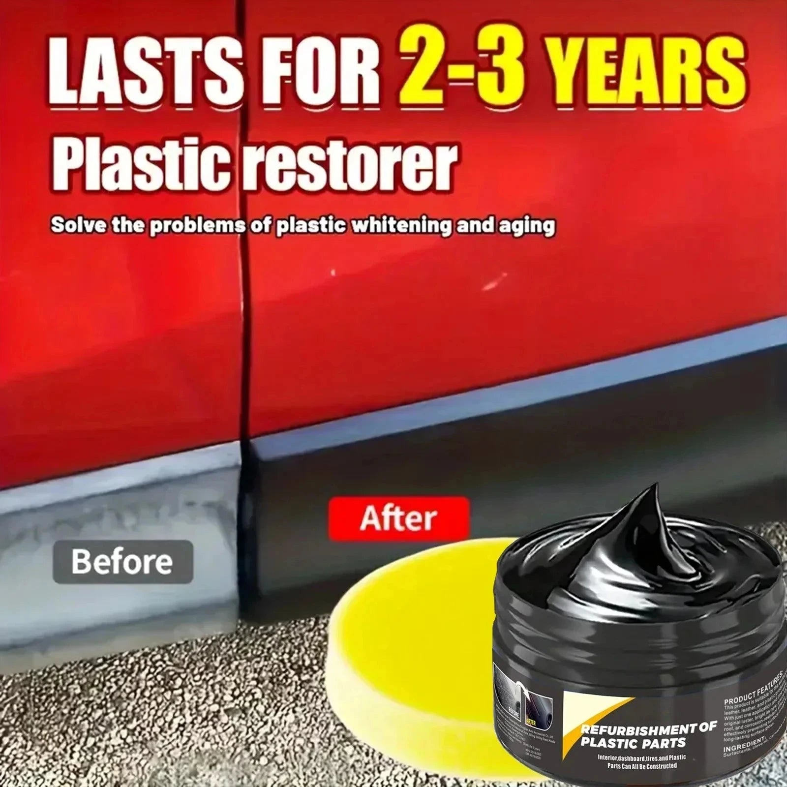 Automotive Plastic Repair Agent – Interior & Exterior Restorer Wax