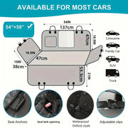 Ideal Car seat Cover, Upgrade Your Car Seats with this Waterproof, Scratch-Resistant Dog Hammock Cover!