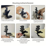 Car Phone Holder Stand Universal Dashboard Car Clip Mount GPS Bracket Car Mobile Phone Support in Car For iPhone Samsung Xiaomi