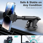Car Cell Phone Holder Cellphone Mount for Dashboard Windshield Auto Dash Mobile IPhone Support Fit 4.7-7